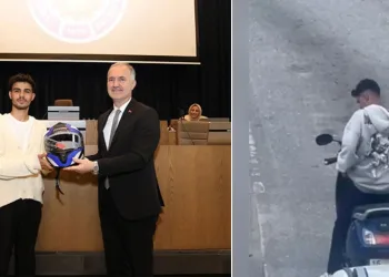 Alper Taban’dan örnek gence hediye kask