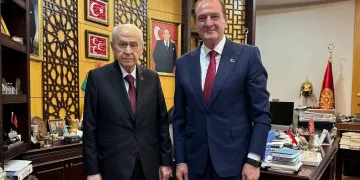 MHP Lideri Devlet Bahçeli, Türkiye Tekvando Federasyonu Başkanı Metin Şahin’i kabul etti