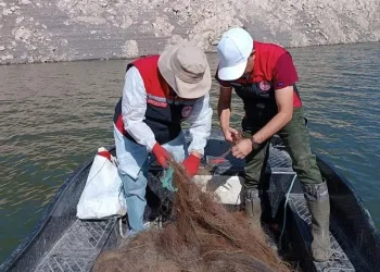 Barajda 550 metrelik hayalet ağ ele geçirildi