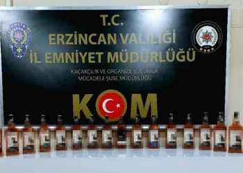 17 şişe kaçak içki ele geçirildi
