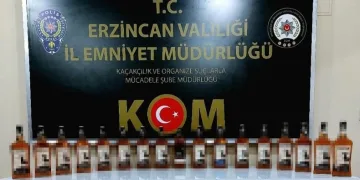 17 şişe kaçak içki ele geçirildi