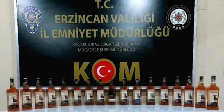 17 şişe kaçak içki ele geçirildi