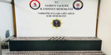 Araçta 5 bin 530 adet sentetik ecza ele geçirildi