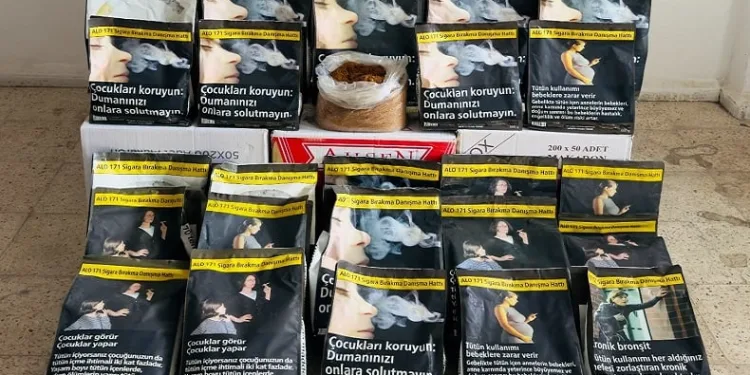 227 bin bandrolsüz tütün ele geçirildi