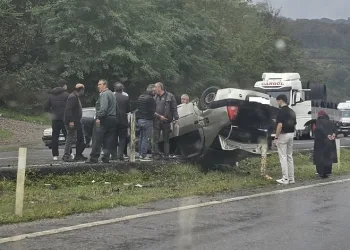 Islak zemin kazaya neden oldu