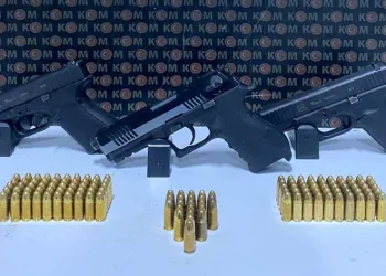 Bagaja gizlenmiş 3 tabanca polisin dikkatinden kaçmadı