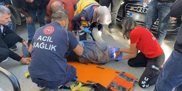 Otomobilin çarptığı yaya yaralandı