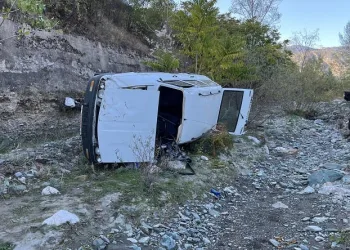 Otomobil dereye uçtu: 2 yaralı