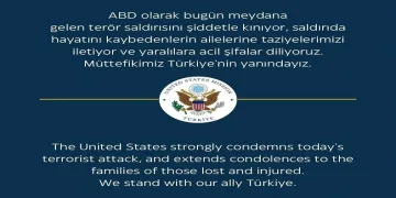ABD Büyükelçiliği: “Müttefikimiz Türkiye’nin yanındayız”