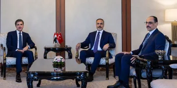 Bakan Fidan, IKBY Başkanı Barzani’yi kabul etti