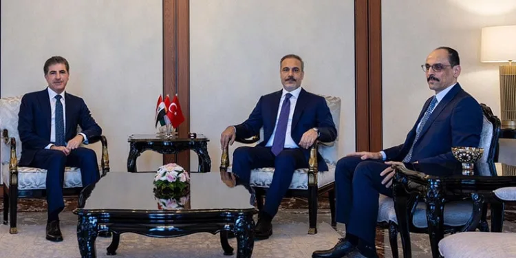 Bakan Fidan, IKBY Başkanı Barzani’yi kabul etti