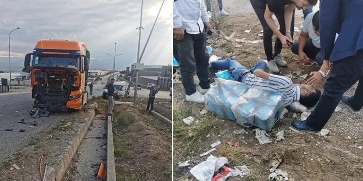Bursa’da otomobil ve TIR çarpıştı: 2 yaralı