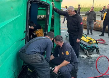 Rize’de tomruk yüklü kamyon ile kamyonet çarpıştı: 3 yaralı
