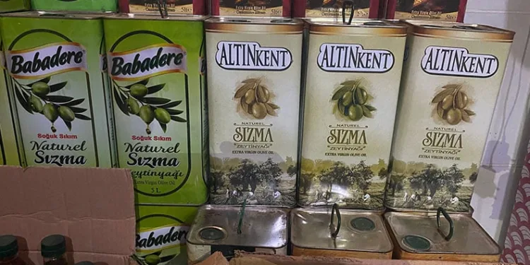 Yarım ton sahte zeytinyağına el konuldu