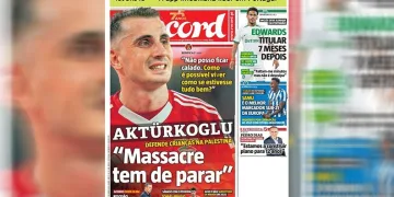 Kerem Aktürkoğlu’nun Filistin paylaşımını Portekiz basını manşete taşıdı