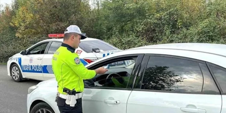 136 araç trafikten men edildi