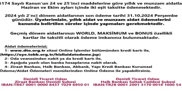 Ticaret Odasından aidatlarda son hafta uyarısı