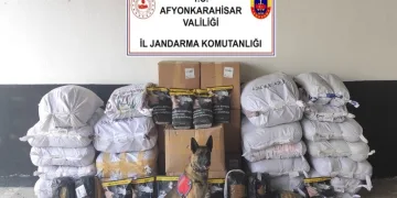 848 kilogram kaçak tütün