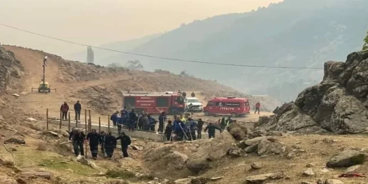 Yangına 7 hava aracı ve 1069 personelle müdahale