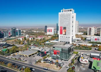 Başkentte kırmızı beyaz coşkusu havadan görüntülendi