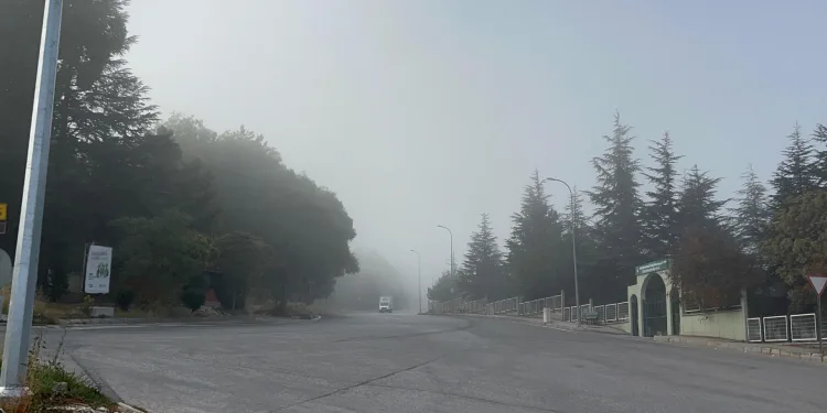 Eskişehirliler güne sis ile uyandı