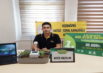 Tarımsal üretim için en uygun bitkiyi belirleyen yazılım geliştiren lise öğrencisi Türkiye birincisi oldu