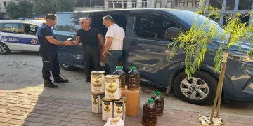 Sahte zeytinyağı satan şahsı yakaladı