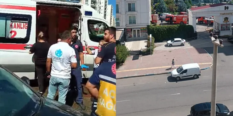 Trafikte tehlike saçan görüntü: Yolun yarısını kaplayarak malzeme taşıdı