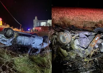 Otomobil, greyderin altına girdi: 1 ölü