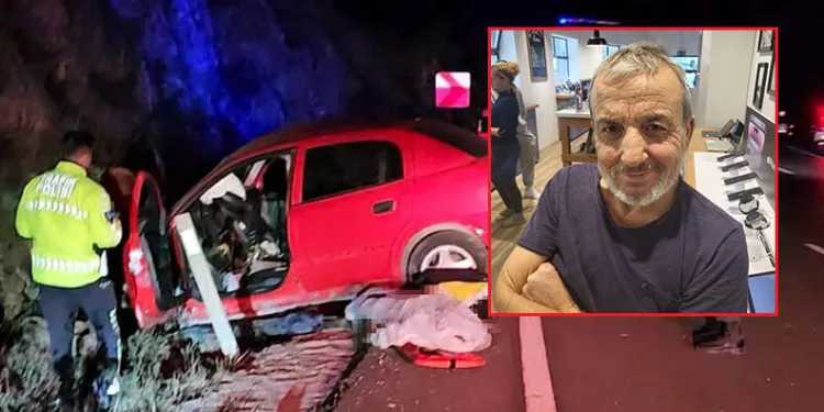 Refüje düşen otomobilinde can verdi