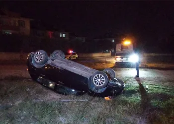 Kontrolden çıkan araç takla attı: 1 yaralı