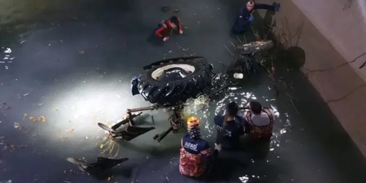 Traktörü ile havuza düşen şahıs hayatını kaybetti