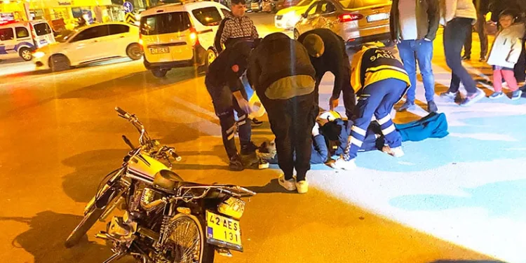 Konya’da otomobil ile motosiklet çarpıştı: 1 yaralı
