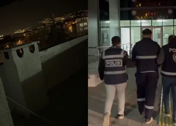 Tır köprülü kavşak bariyerlerine çarptı, sürücü yaralandı