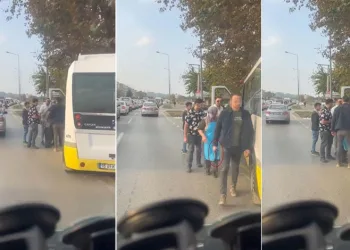 Bursa’da kendisini uyaran şoföre silah çekti
