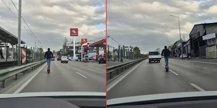 Bursa’da scooter sürücüsü ölümle dans etti