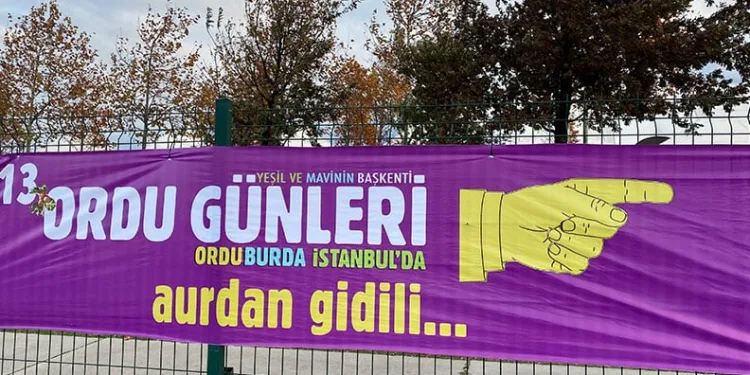Ordu Tanıtım Günleri’nde ilginç pankartlar