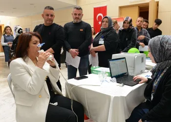Belediye çalışanlarına KOAH testi