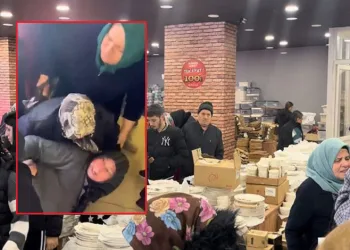 Bursa’da mağaza açılışında izdiham