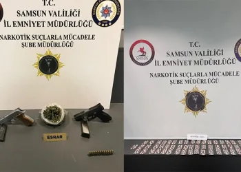 Samsun’da uyuşturucu ve silah operasyonu: 4 gözaltı
