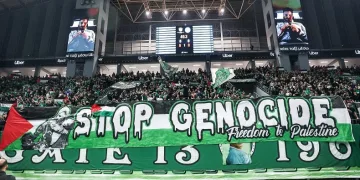 Panathinaikos taraftarından Filistin’e destek