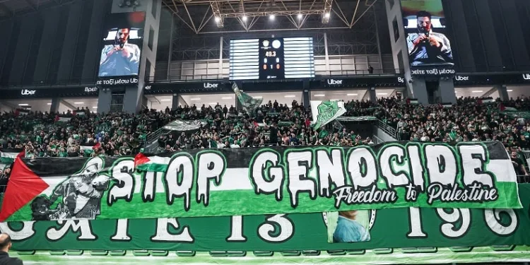 Panathinaikos taraftarından Filistin’e destek