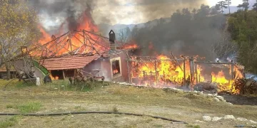 Otları yakmak isterken evi yandı