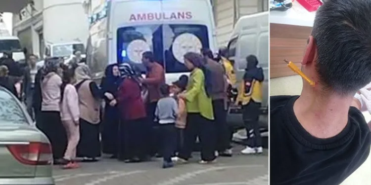 Park yeri kavgası esnasında boynuna tornavida saplandı