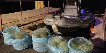 Ağ ile avlanma yasağına uymayan şahıs yakalandı