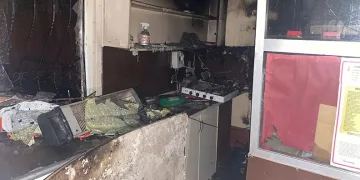 Okul kantininde yangın çıktı