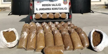 Mersin’de 455 kilo kaçak tütün ele geçirildi