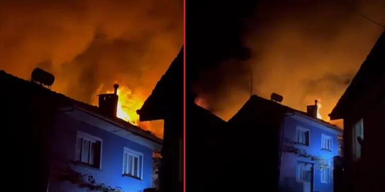Bursa’da sobadan çıkan yangın 3 evi küle çevirdi