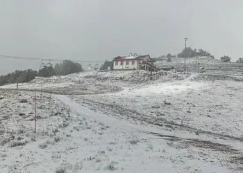 Kayak Merkezi beyaz örtüyle kaplandı