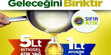 Atık yağ biriktirene ayçiçek yağı hediye